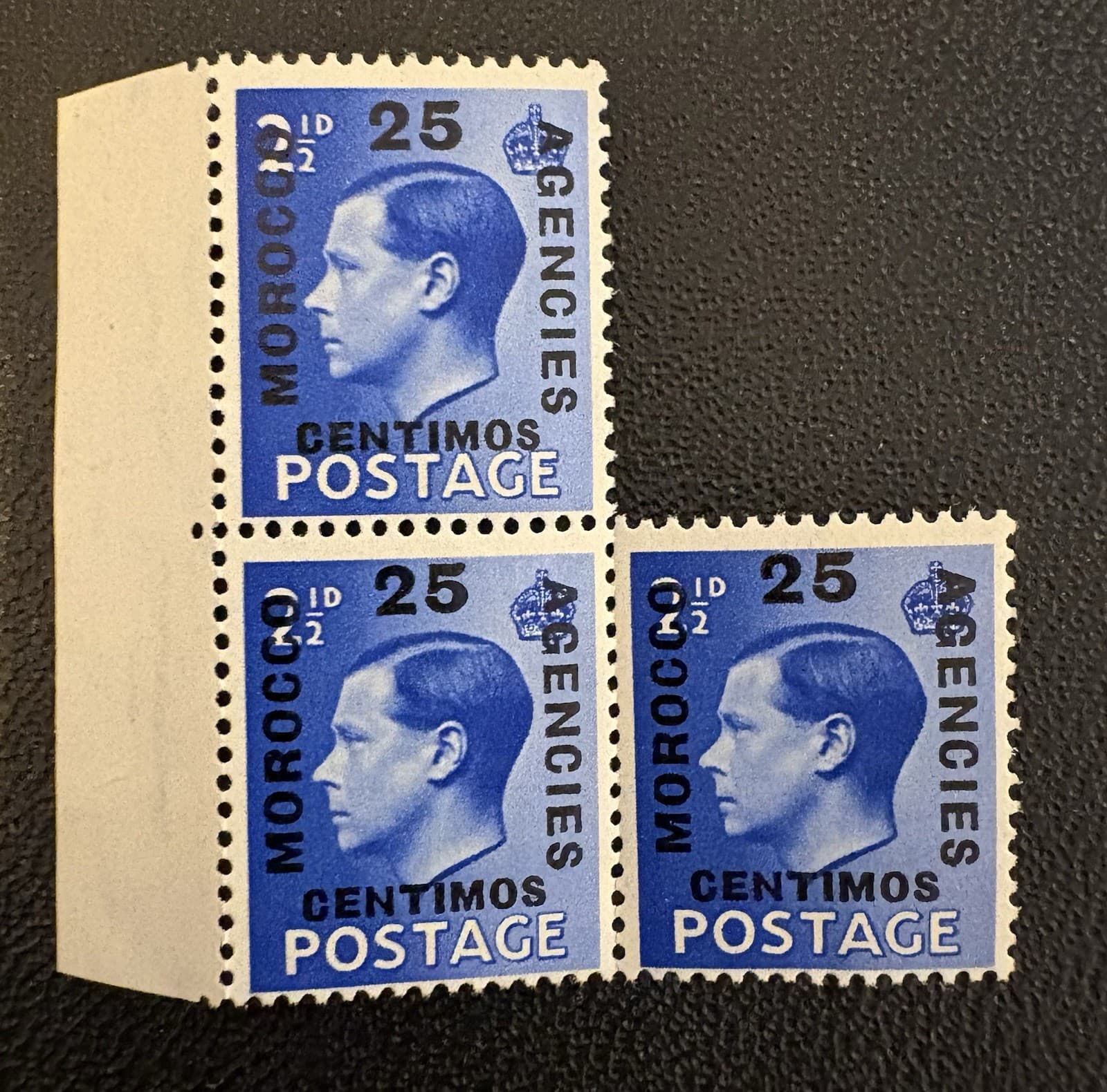 KEVIII Stamps 1936 Morocco / Tangiers Overprints Set Of 3 Full Set UM Mint 4