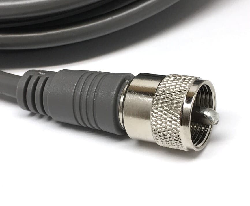 Steren 50 ft Gray RG8X Mini-8 Coax Coaxial PL259 UHF Ham CB Radio Antenna Cable 2