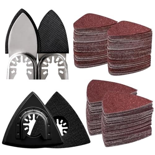 104Pcs Oscillating Tool Detail Sanding 104 Triangle and Finger Sanding pads 2