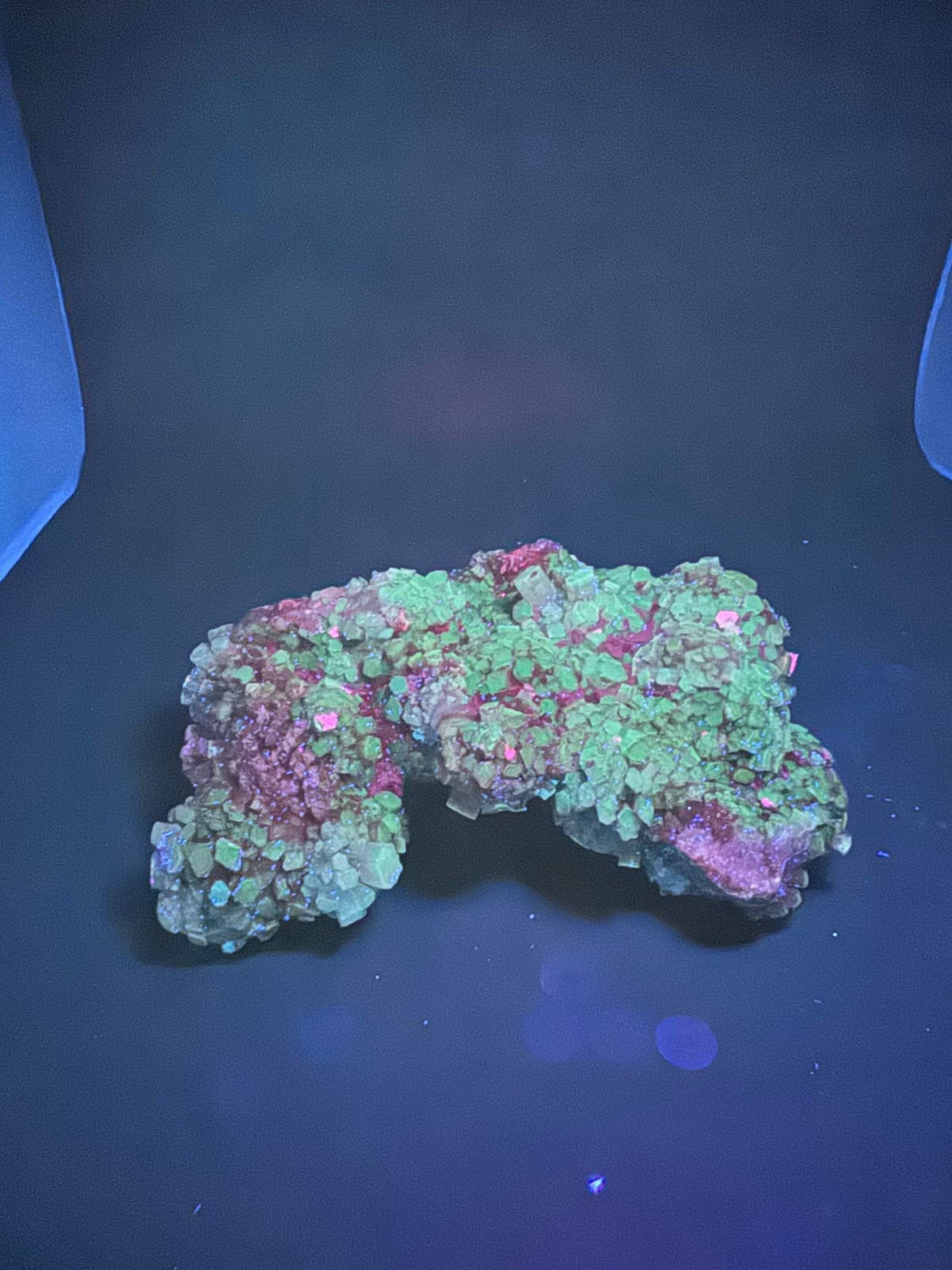 Aragonite Crystal Cluster Mineral Specimen from Morocco 2.1 lbs UV Reactive