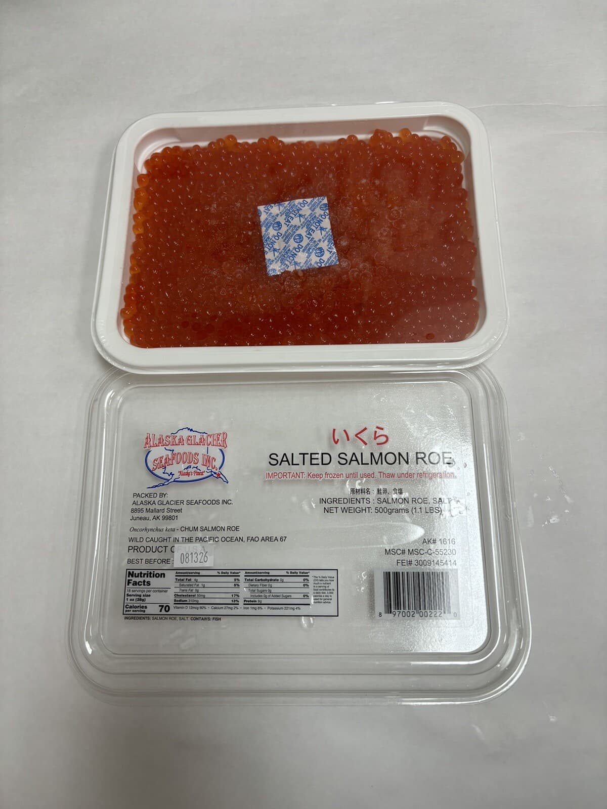 Wild Alaskan Salmon Red Keta Caviar, Alaskan, Chum , Красная Икра Лосося 2x 500g