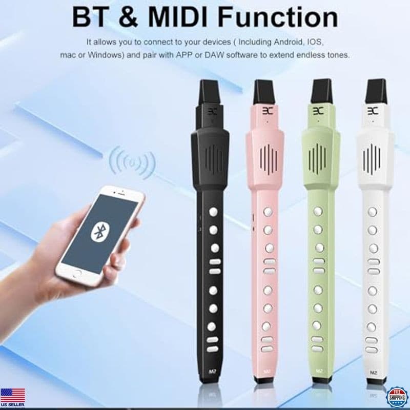 EX Electric Digital Saxophone - 12 Tones, 3 Modes, 3-Octave, Bluetooth MIDI 5