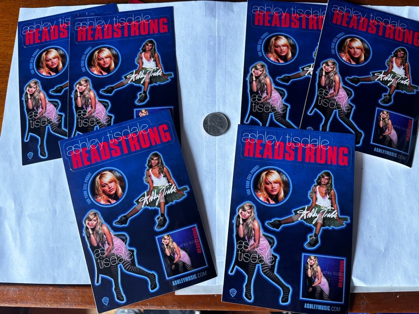 Ashley Tisdale Stickers(Lot of 6 )6x4 Headstrong Dance Pop,+ free flag sticker￼