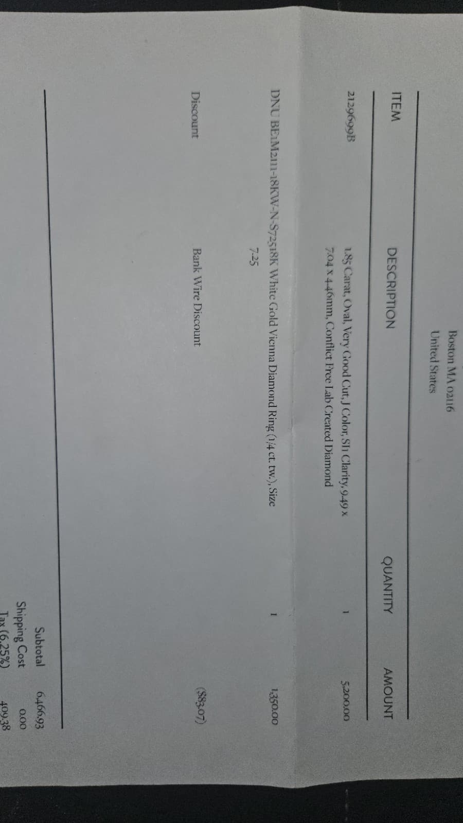 Diamond Engagement Ring Lab Created 3.0 Total CT. Weight 18k White Gold Band 6