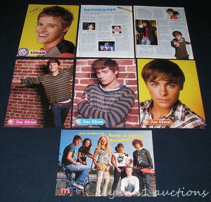 Zac Efron Vanessa HSM  16 Full page Magazine Clippings Pinup Lot L415-A 2