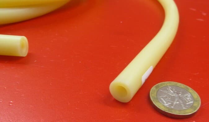 Latex Rubber Tubing Shore A35 Amber 7/16" OD x 1/4" ID x 3/32" Wall x 10' Length 5