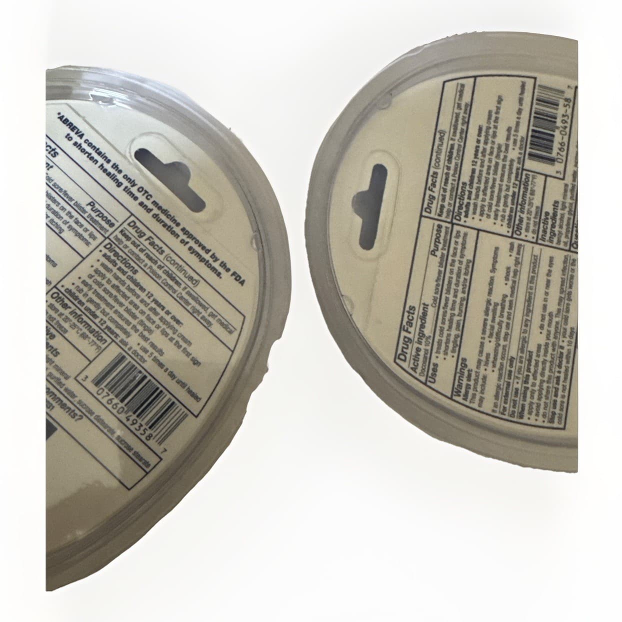 2 TWIN PACKS Abreva Docosanol 10% Cream 2g .07oz Tubes Cold Sore Treatment 08/26 2