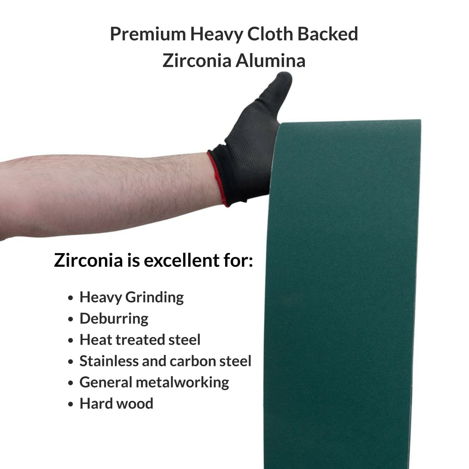 6 X 48 Inch Metal Grinding Zirconia Sanding Belts 40, 60, 80, 120 Grits, 4 Pack 2