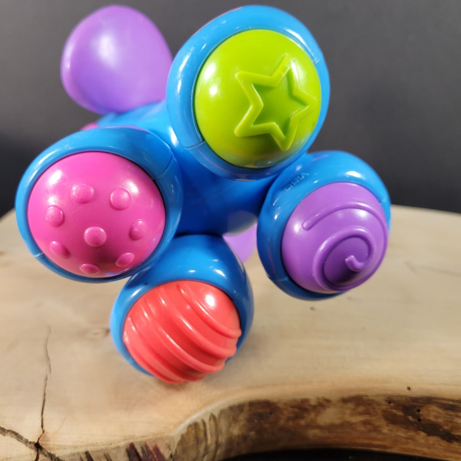 Fisher Price Blue Elephant Amazing Animals Sensory Jointed Click Clack Toy 6