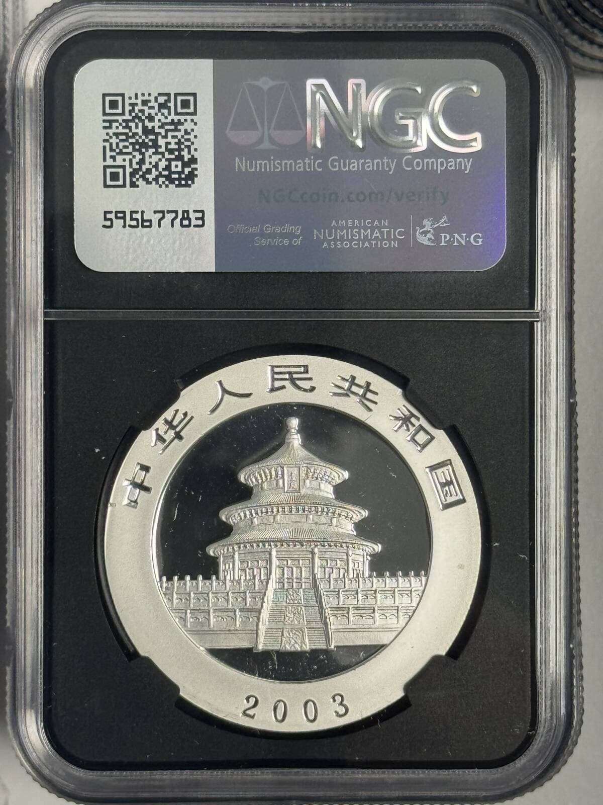 2003 1 oz China Panda s10y Mint State 9.9 2