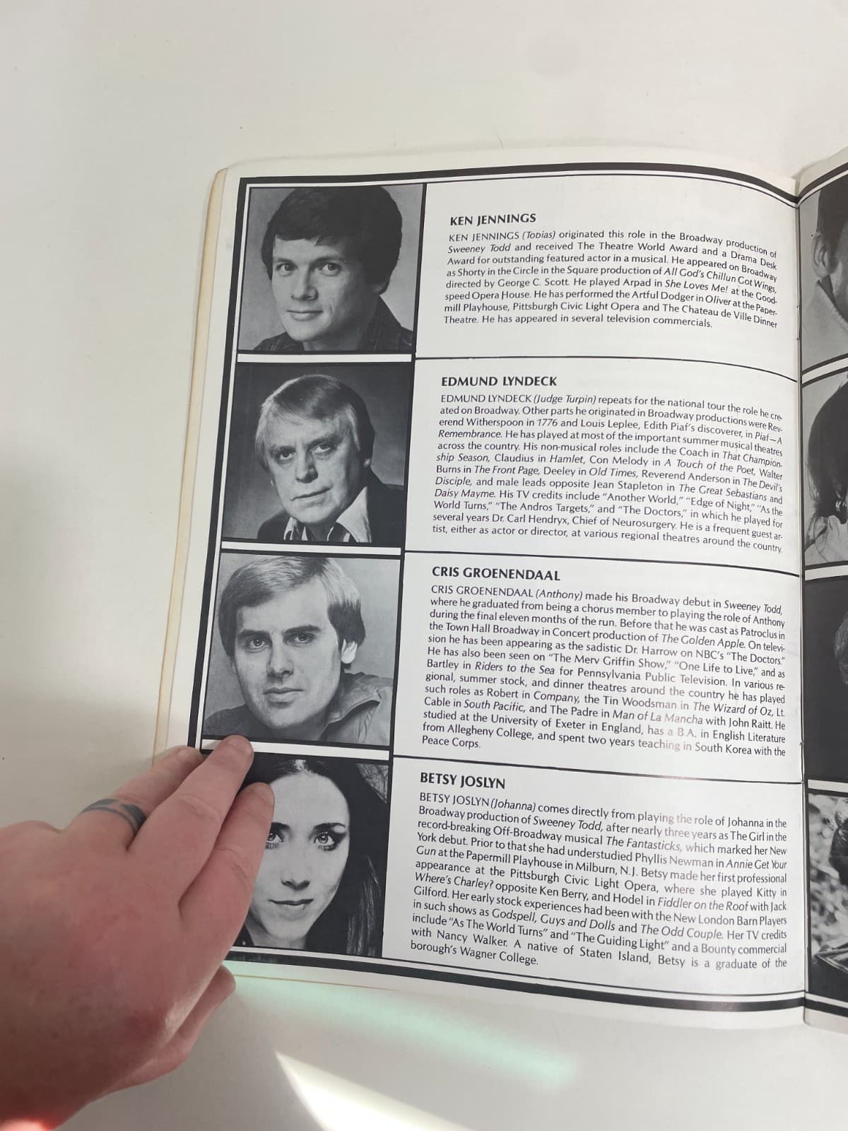 Vintage 1979  Lansbury Sweeney Todd Fleet Street Souvenir Booklet + Ticket 6