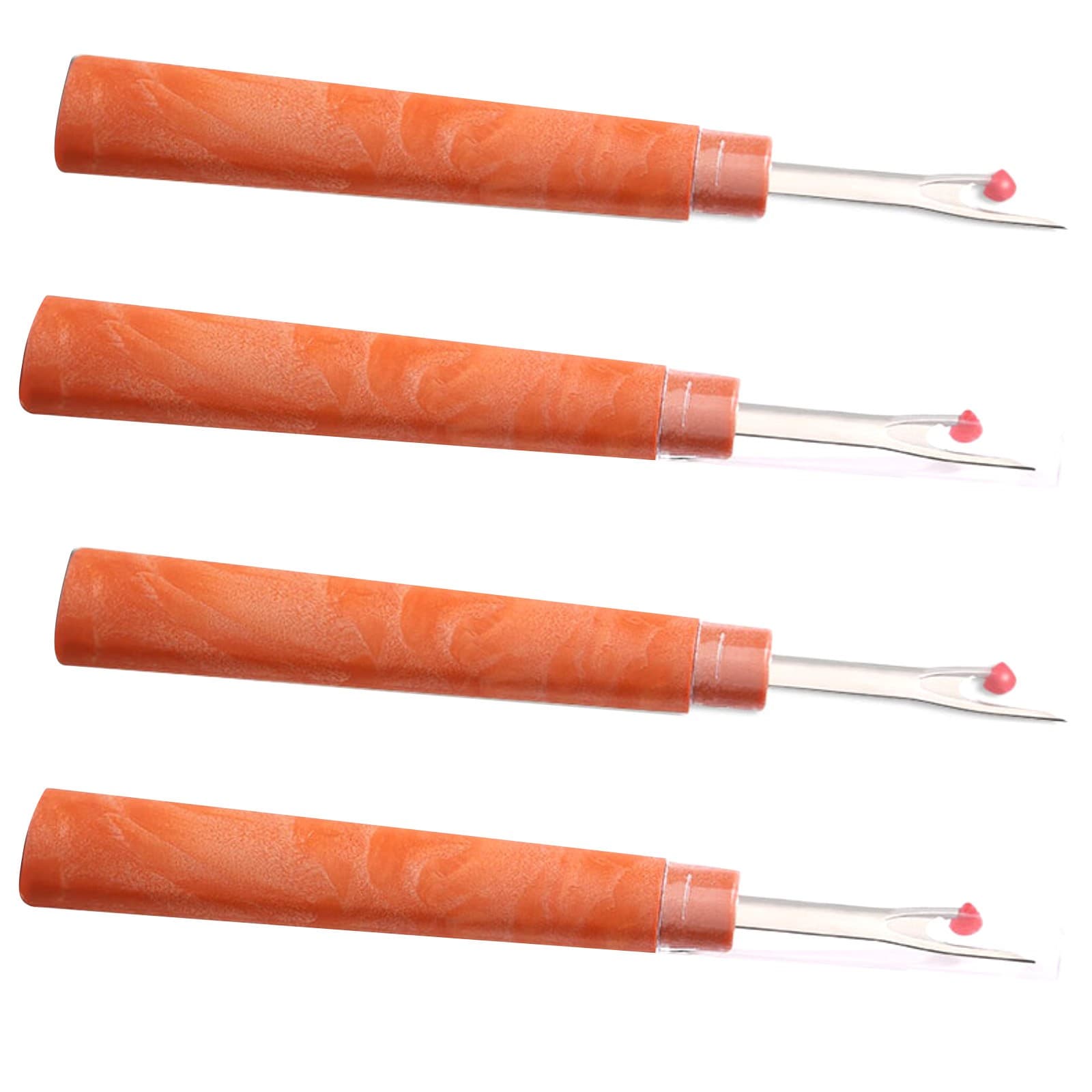 4* Durable 5.1 inch Seam Ripper Sharp Steel Tip Sewing Tool w/ Safety Lid 6