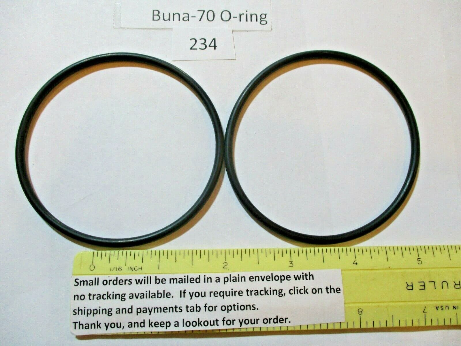 234 O-ring 3" ID x 3-1/4" OD x 1/8" thick. Buna-70.   Quan 2. 3