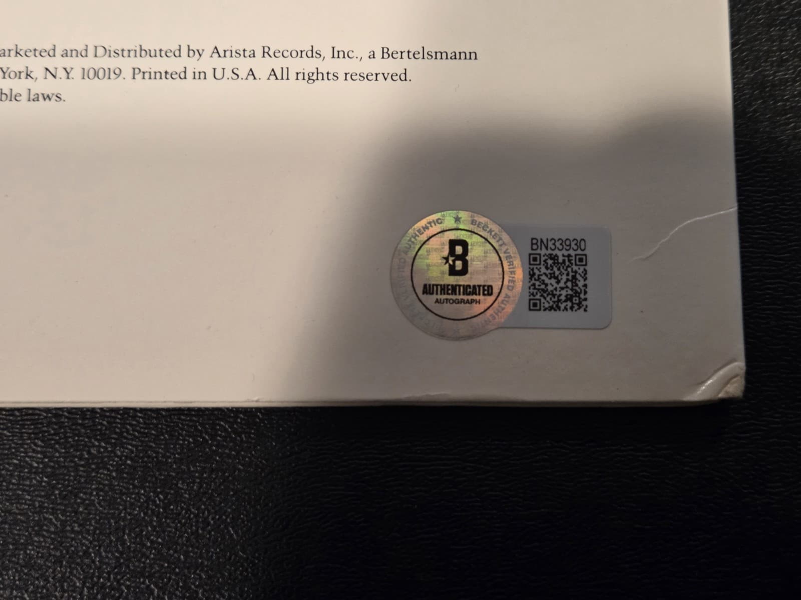 BILLY OCEAN signed autographed GET OUTTA MY DREAMS LP RECORD BECKETT (BAS) RARE 3