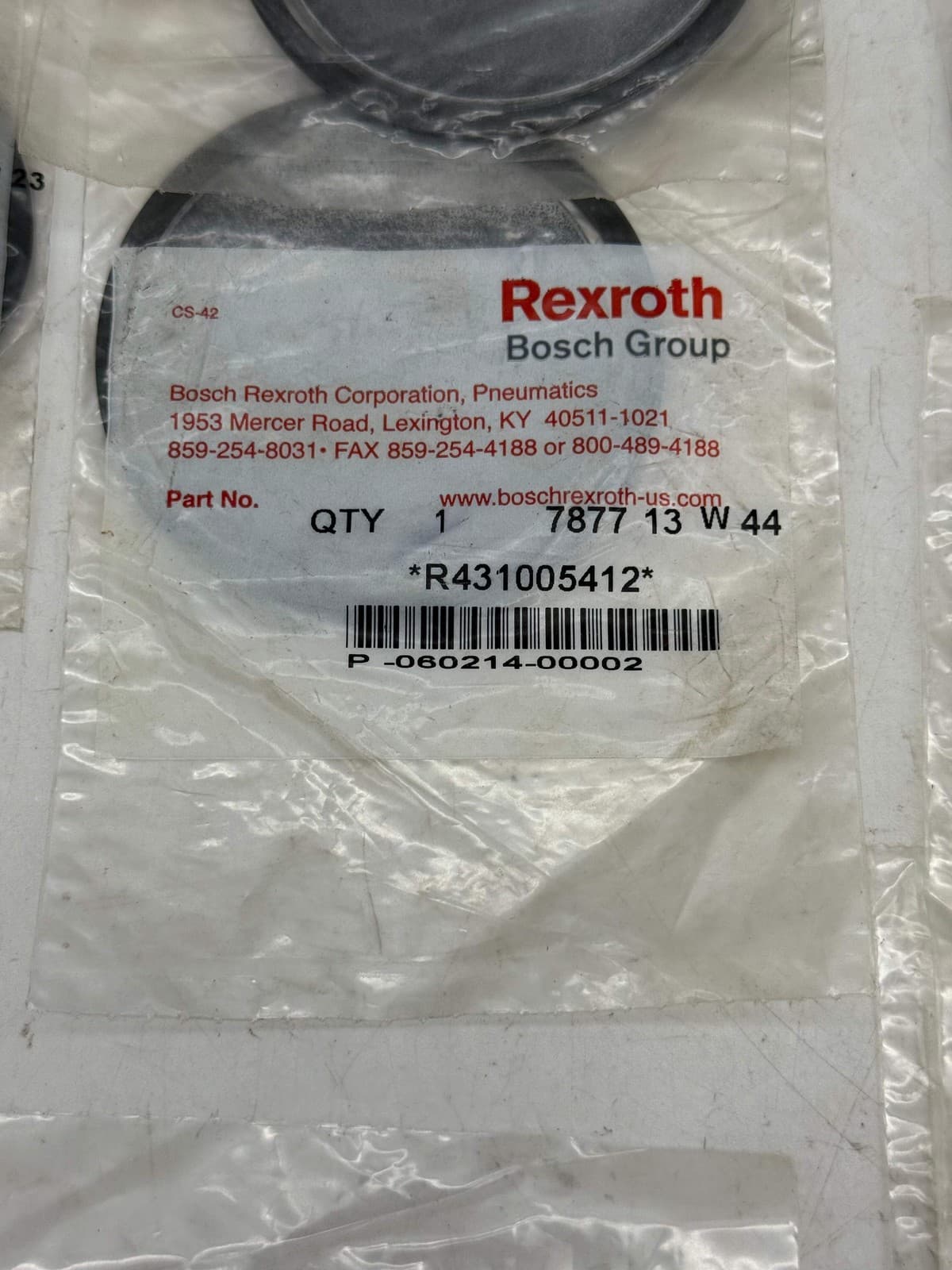 Rexroth R431005412 P-060214-00002 Pneumatic Quick Exhaust Valve Repair Kit (New)