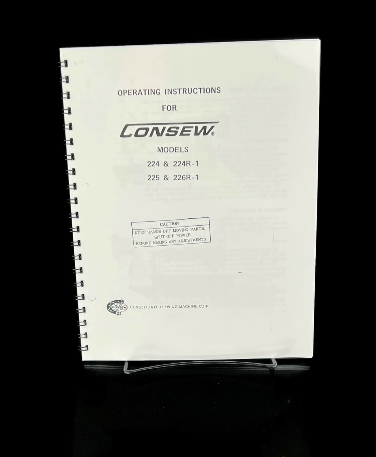 Consew Model 224 225 226 & R-1 Operating Instruction Manual User Guide Copy 2