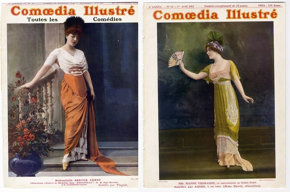 Fashions 1912 Vaudeville French COMEDIA ILLUSTRE 9 Covers Only Famous Designers 3