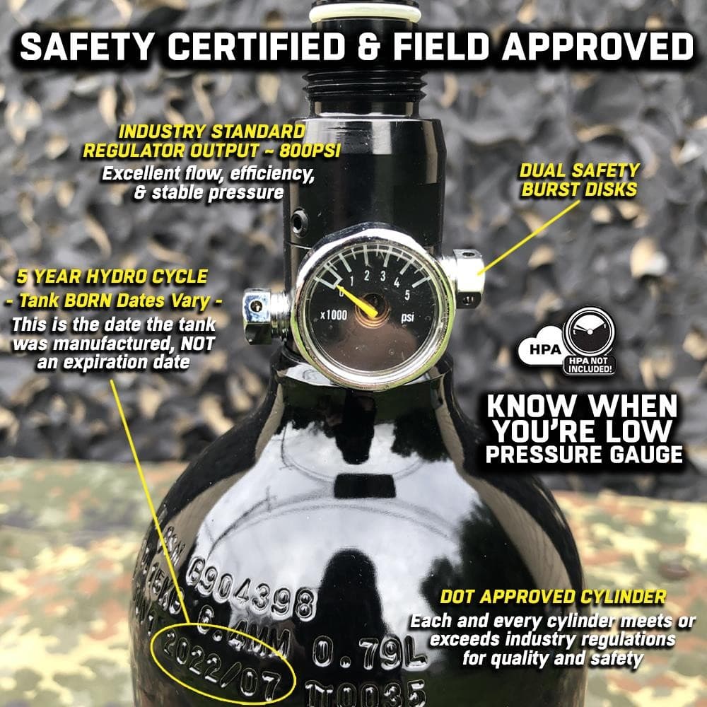 NEW Maddog 48ci 3000psi Aluminum Compressed Air HPA Paintball Tank N2 5