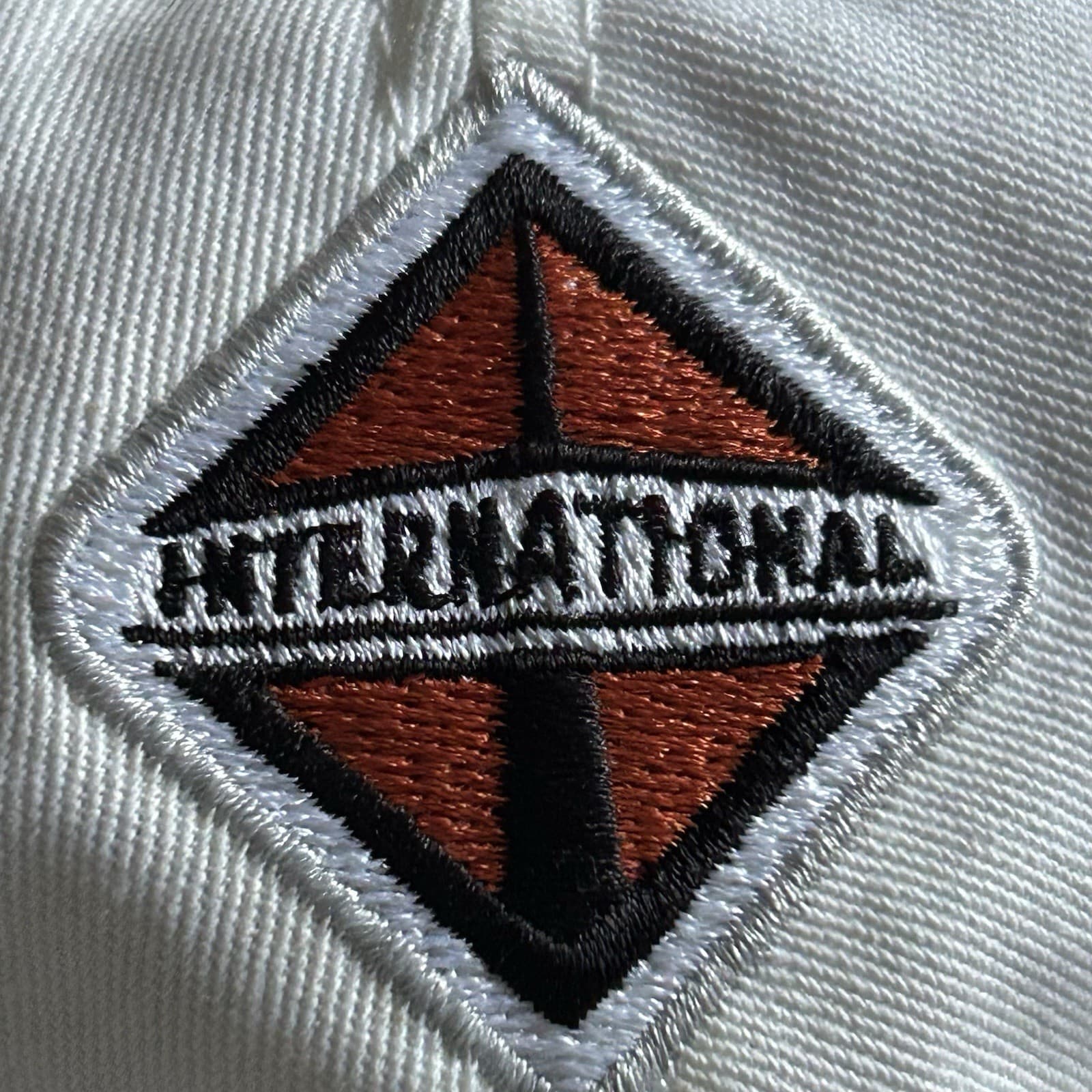 International Drives NASCAR Racing Cap Hat Flag White Strapback USA Made Vintage 3