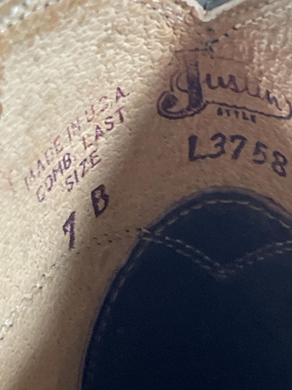 Justin Purple Leather Women's Ropers Western Cowboy Boots - Size 7 B Style L3758 6