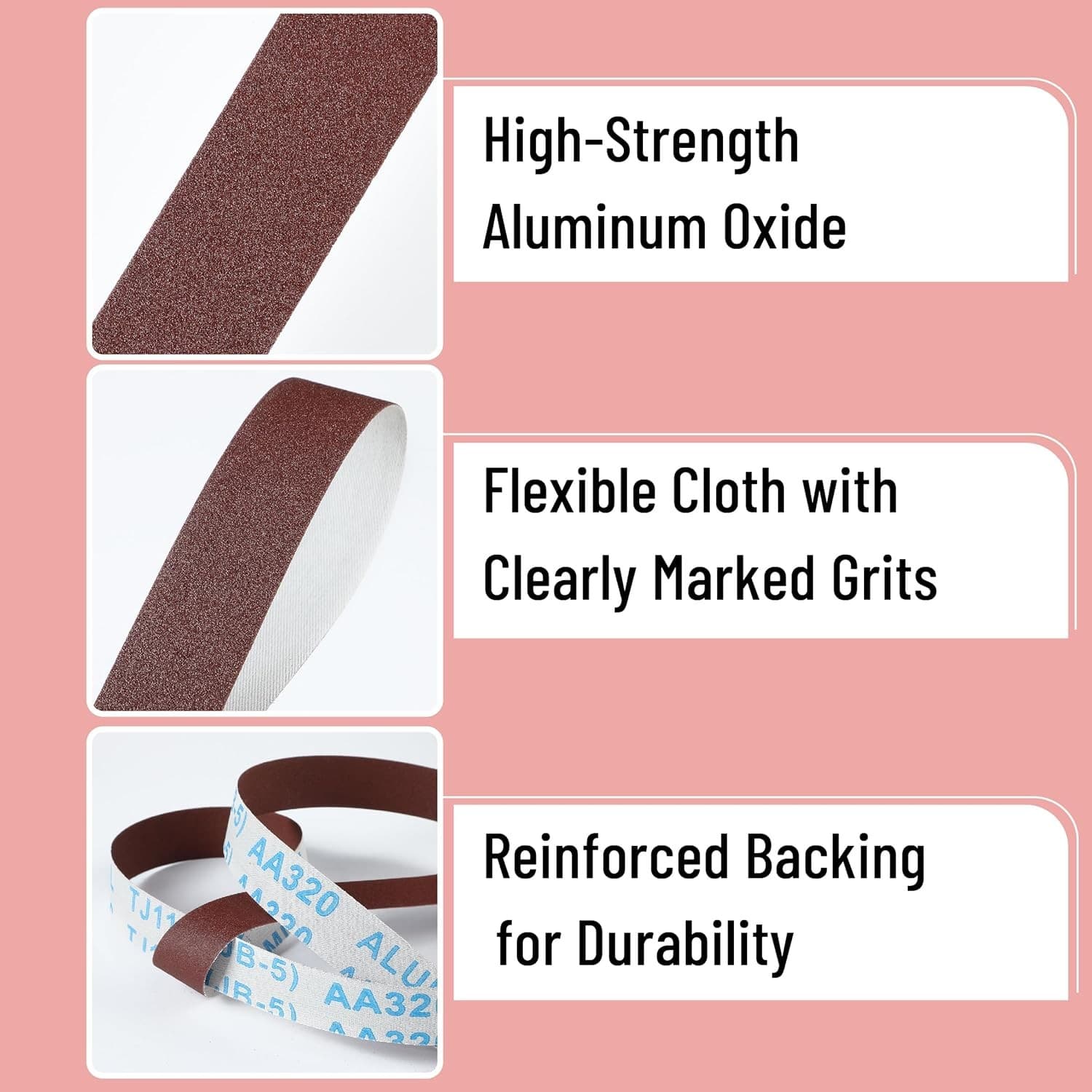 1" x 20 Ft Emery Cloth Roll 80/150/240/320/400/600 Grit Abrasive Sandpaper Roll 3