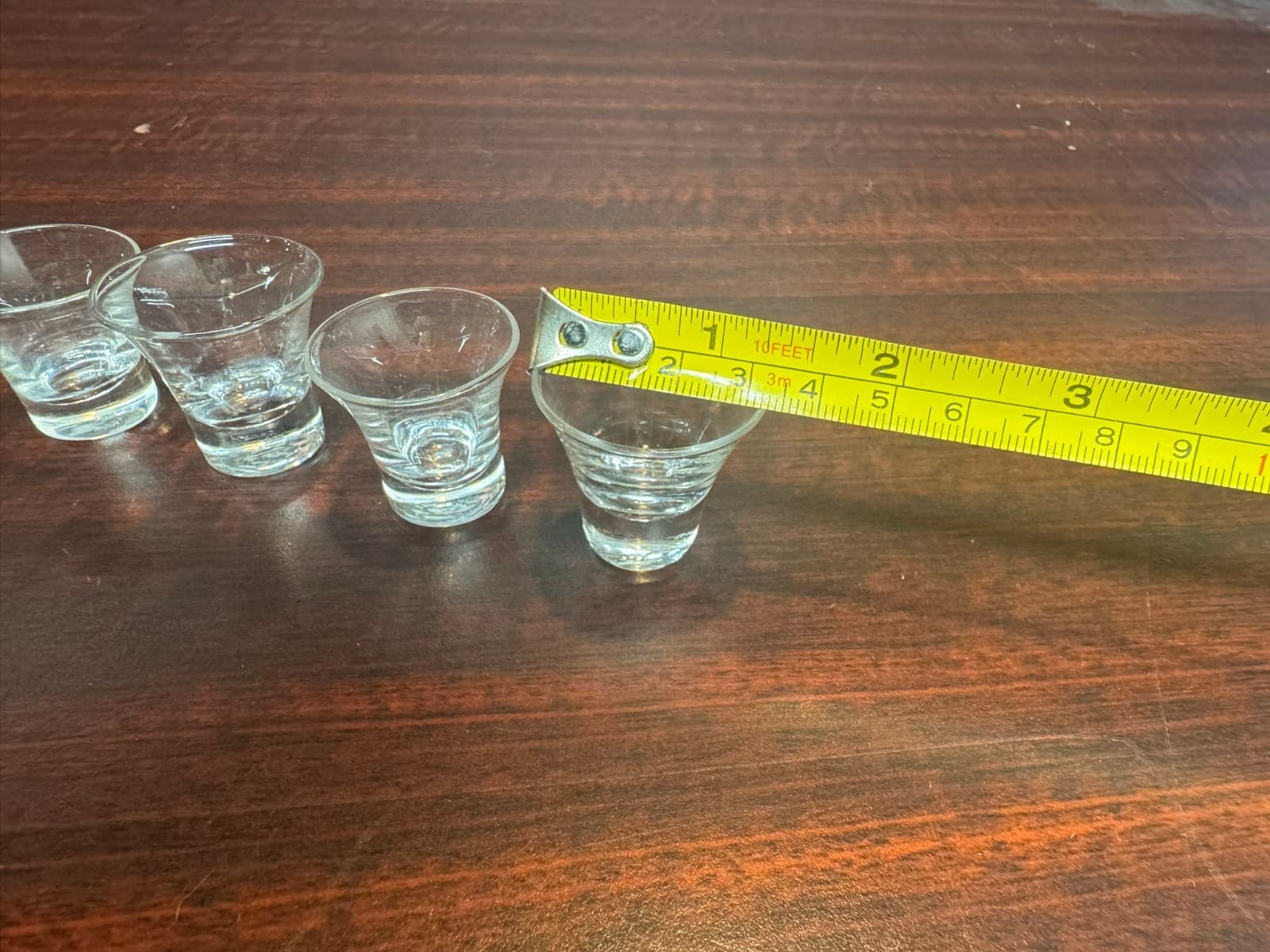 VINTAGE TALL GRANDE RARE COMMUNION SACREMENT WINE GLASS CUP FLARED TOP LOT OF 4 5