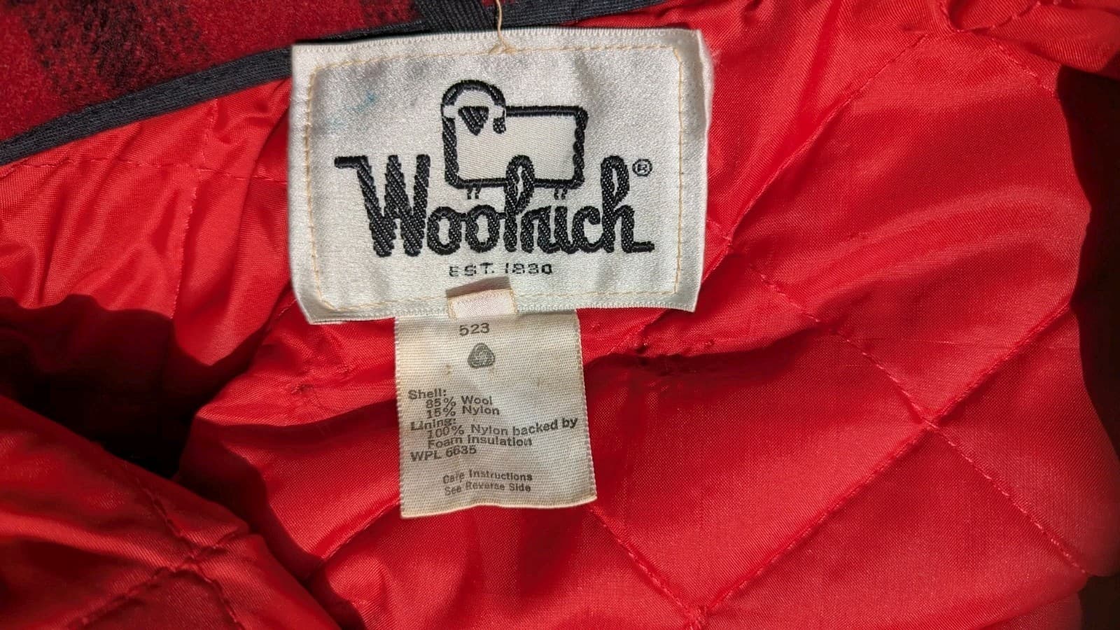 VTG Woolrich Wool Suit 2 Pc Set Red Black Plaid Hunting Coat Jacket44/Pants40 36 2