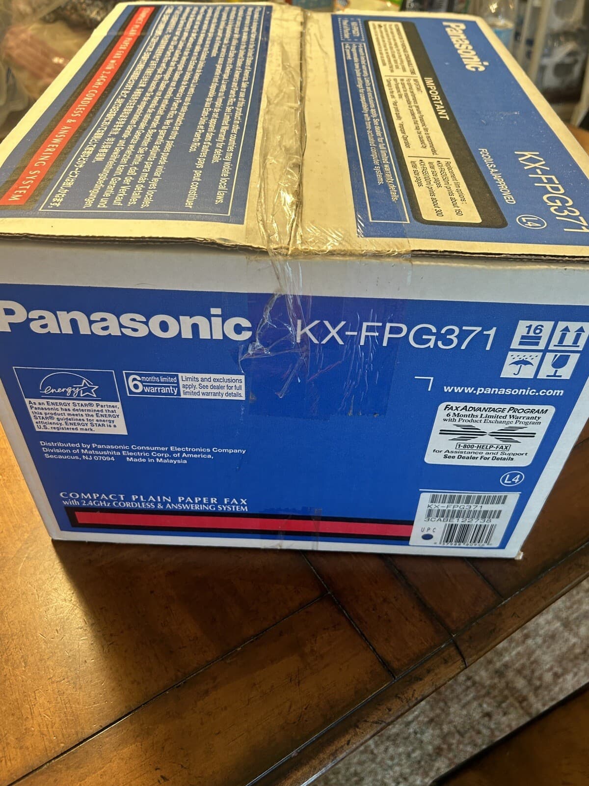 Panasonic KX-FPG371 Plain Paper Fax Machine (w/2.4Ghz Cordless Phone) Voice Mail 6