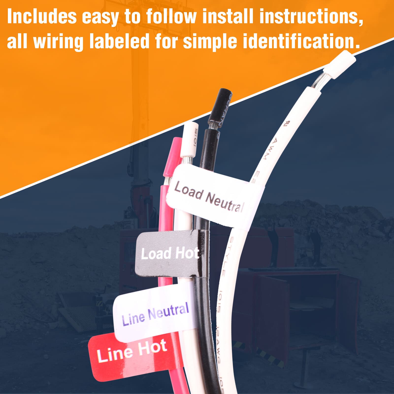 1 circuit 15 AMP Manual Generator Transfer Switch ETL Certified, Circuit Breaker 6