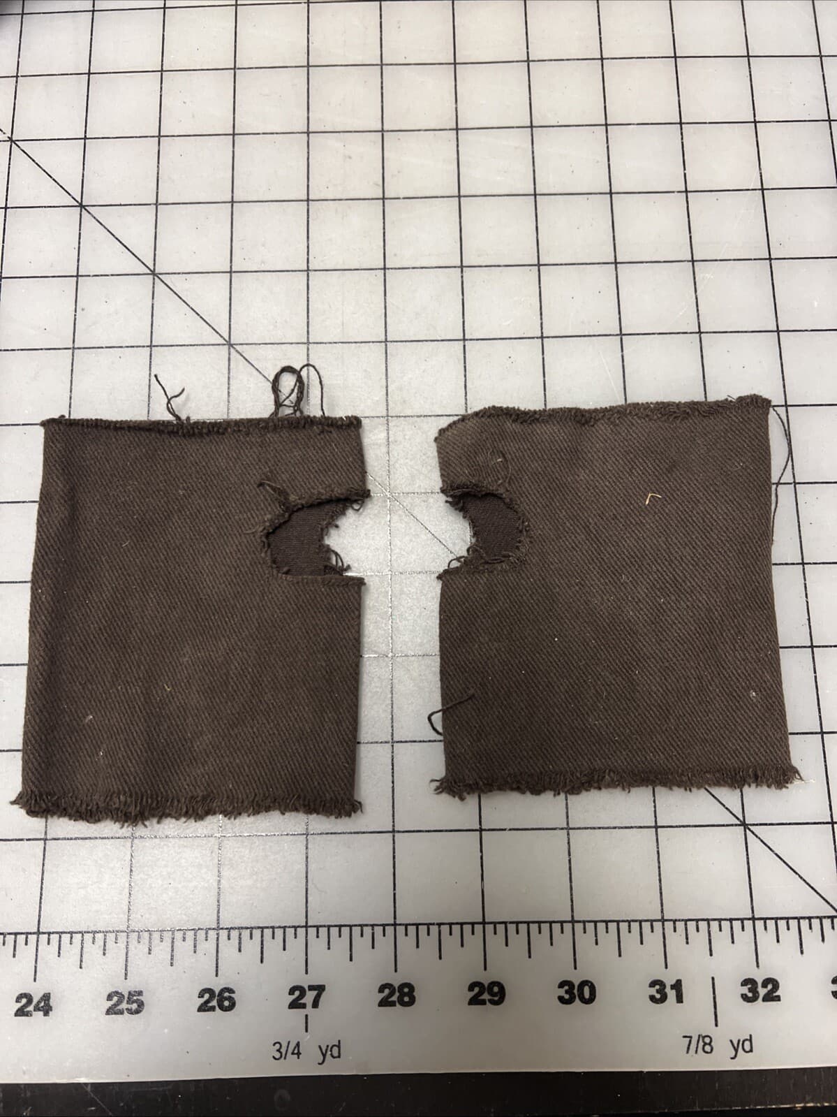 18th Century era Rough Fingerless Mitts out of Scraps, "Turn" TV Costume #102 3