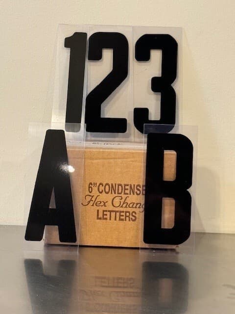 All Black 6" Flex Changeable Letters set 4 Portable Signs 250ct. 2