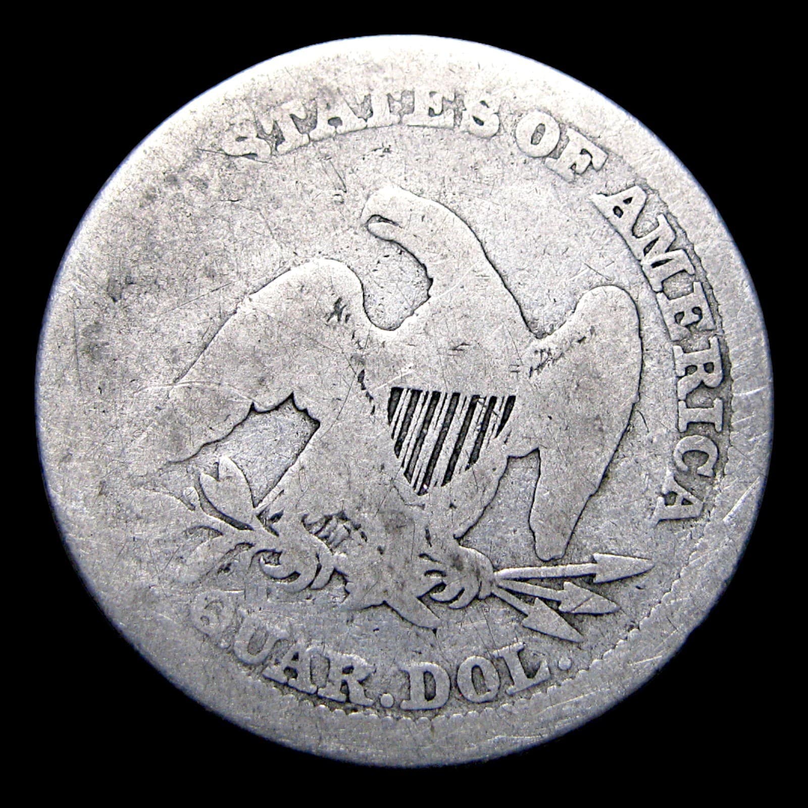 1854 Seated Liberty Quarter Silver ---- Nice Coin ---- #236M 2