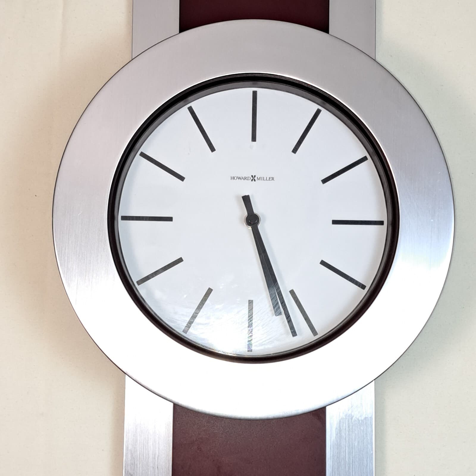 Howard Miller Bergen 625-279 35”x12.5” Quartz Wall Clock MISSING Pendulum  2