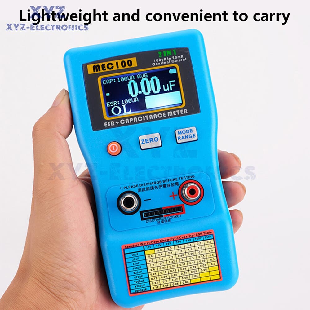 MEC-100 High-precision Capacitance Analyzer ESR Meter Digital Display Auto Rang 5