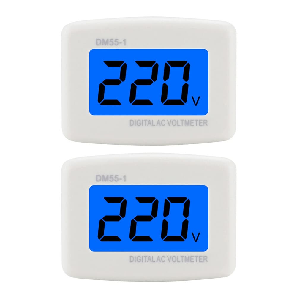 2X AC 80-300V Digital Voltage Meter Voltmeter Wall Plug Socket Tester DM55-1 US