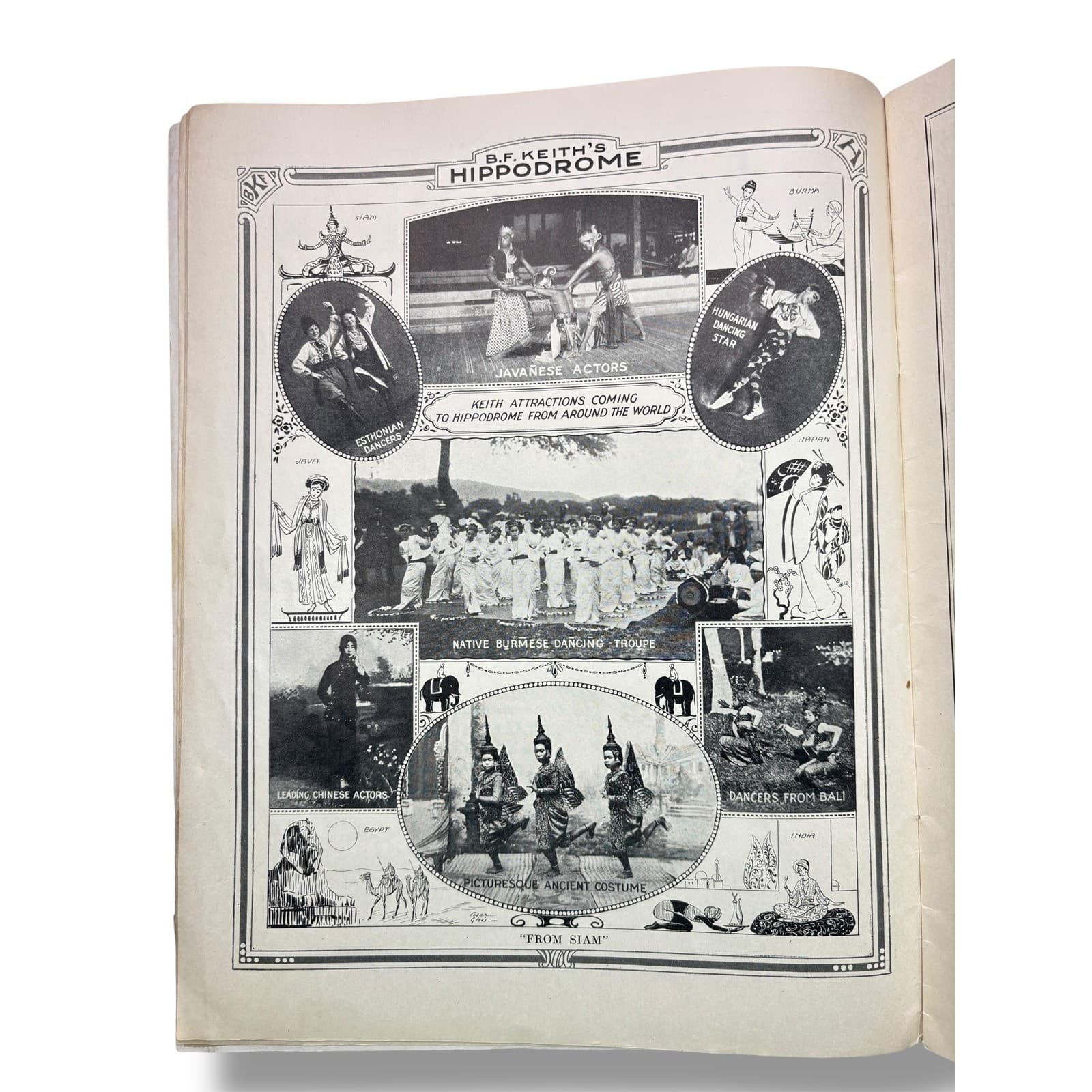 1925 B.F. Keith’s New York Hippodrome Vaudeville Souvenir Program w/ Exotic Ads 5