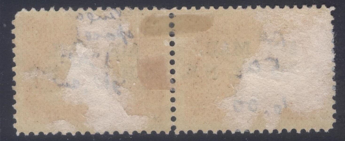 NEWFOUNDLAND C3 + C3h 1921 HALIFAX AIRMAIL SPACING VARIETIES IN PAIR MPH CV$550 2