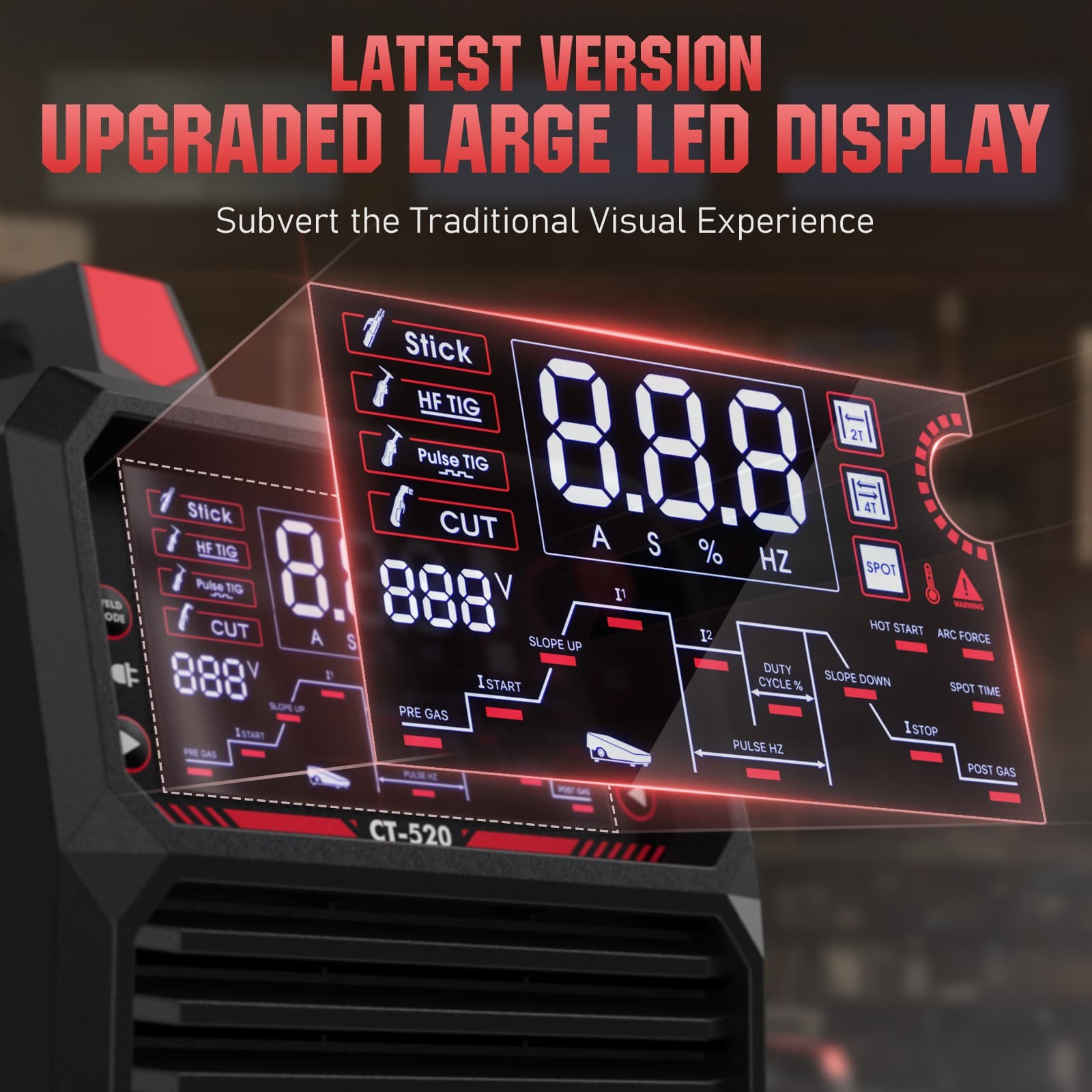 CT-520 200A Welder & Cutter Kit: Helmet, Gloves & Electrodes, 110V/220V 4