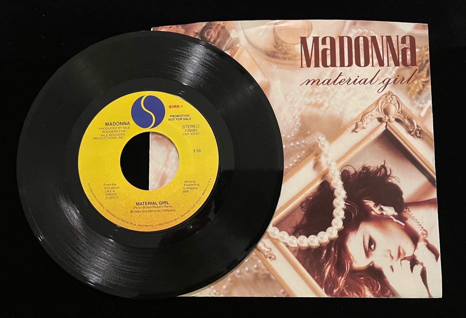 MADONNA LIKE A VIRGIN GSD PROMO WHITE VINYL RECORD ALBUM & 2 PROMOTIONAL ITEMS 4