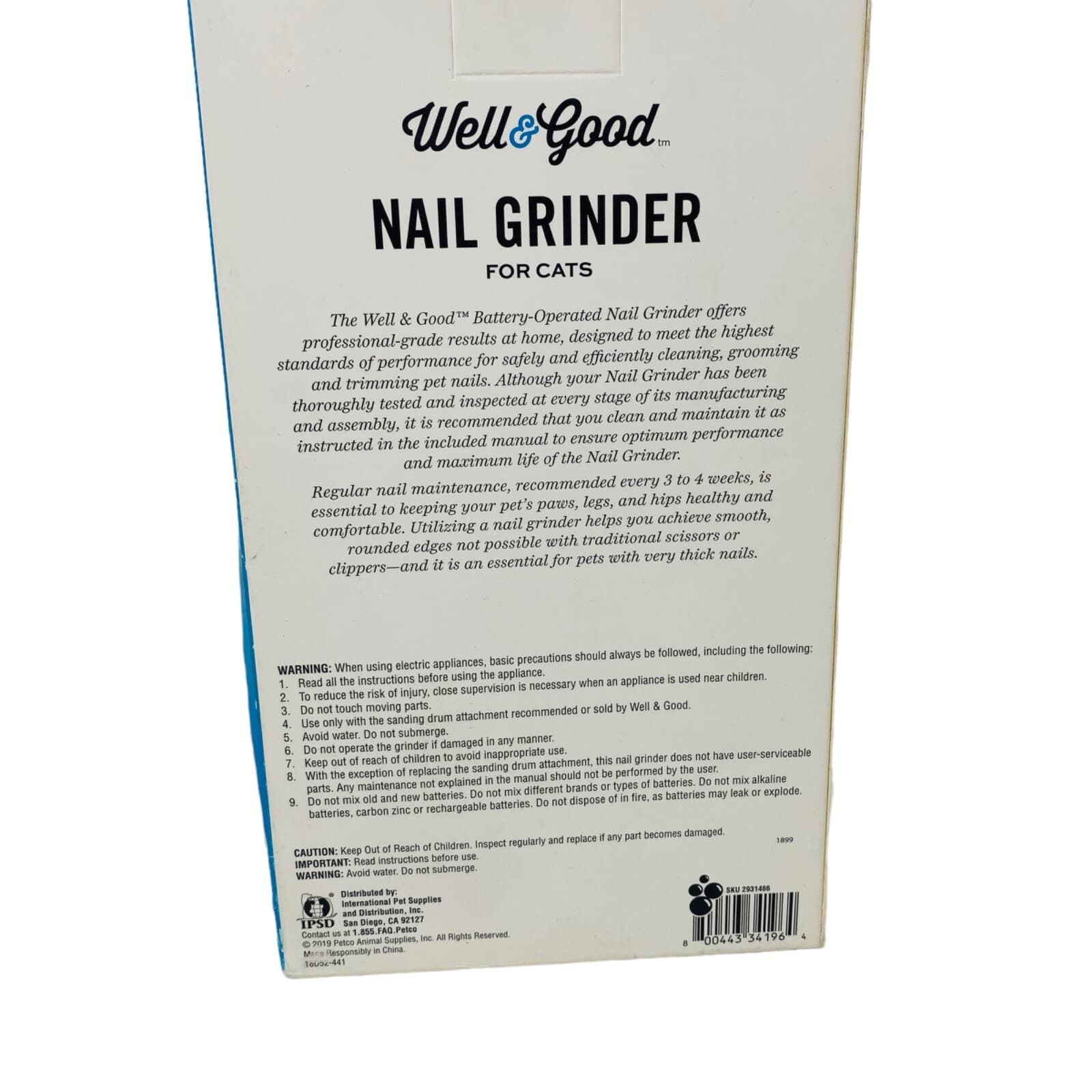 Well & Good Model WGNO2 Nail Grinder for Cats Grooming tool 4