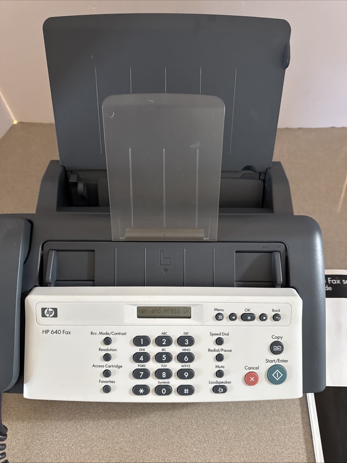 HP 640 Fax Plain Paper Inkjet Quality Fax, With Manual Tested Works(Read) 2