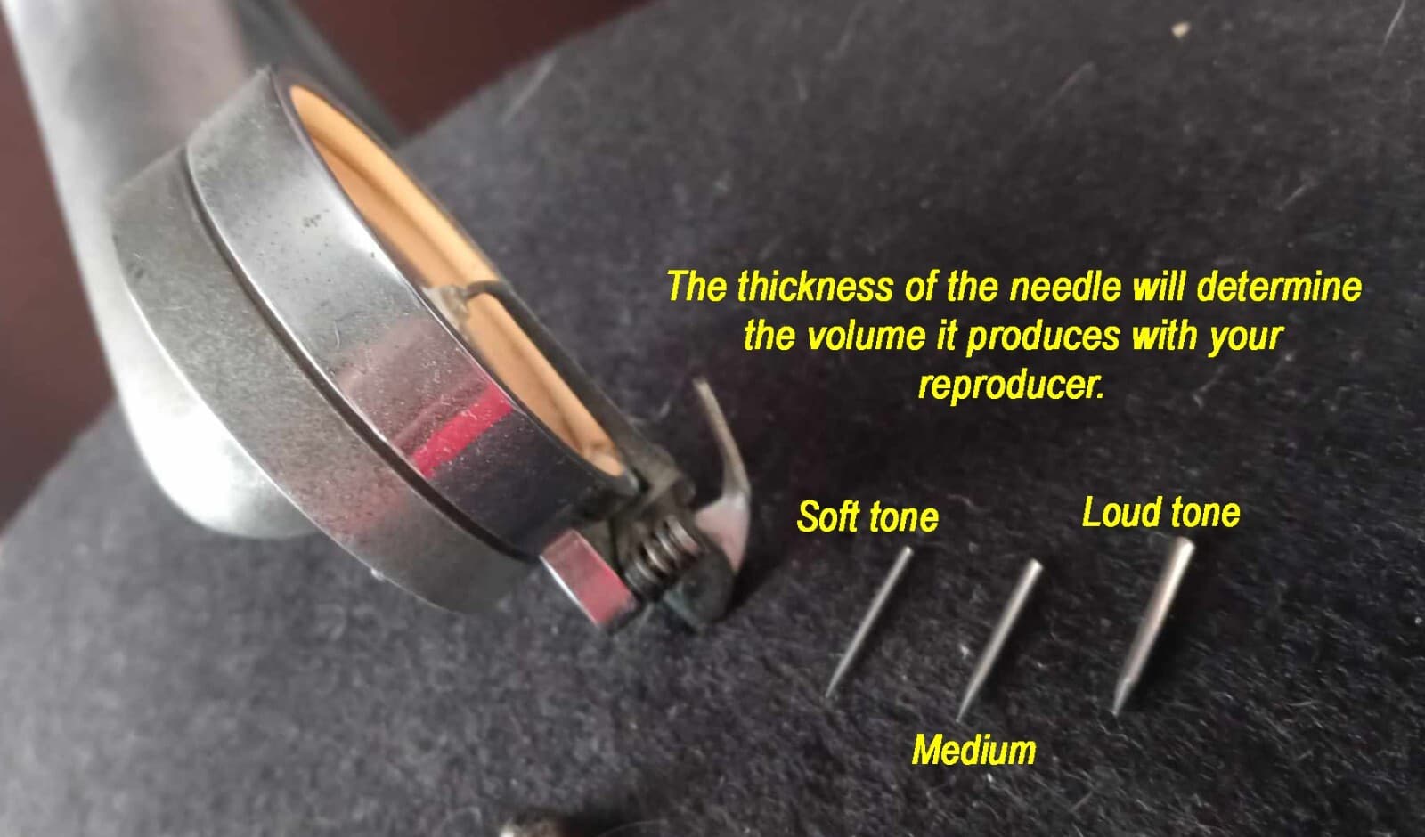 100 LOUD VOLUME NEEDLES for Spring Motor Phonograph Gramophone Records 5