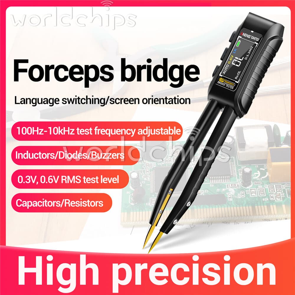 GN702 Smart Tweezer LCR Digital Bridge Meter Capacitor Inductor Component Test 2