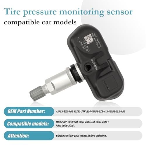 TPMS Tire Pressure Monitoring Sensors 42753-STK-A04 4PCS for Pilot 2009-2015  6