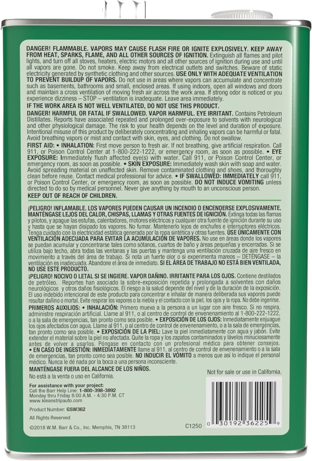 Klean-Strip GSW362, Prep-All Wax and Grease 2 Gallons, Free Shipping 2
