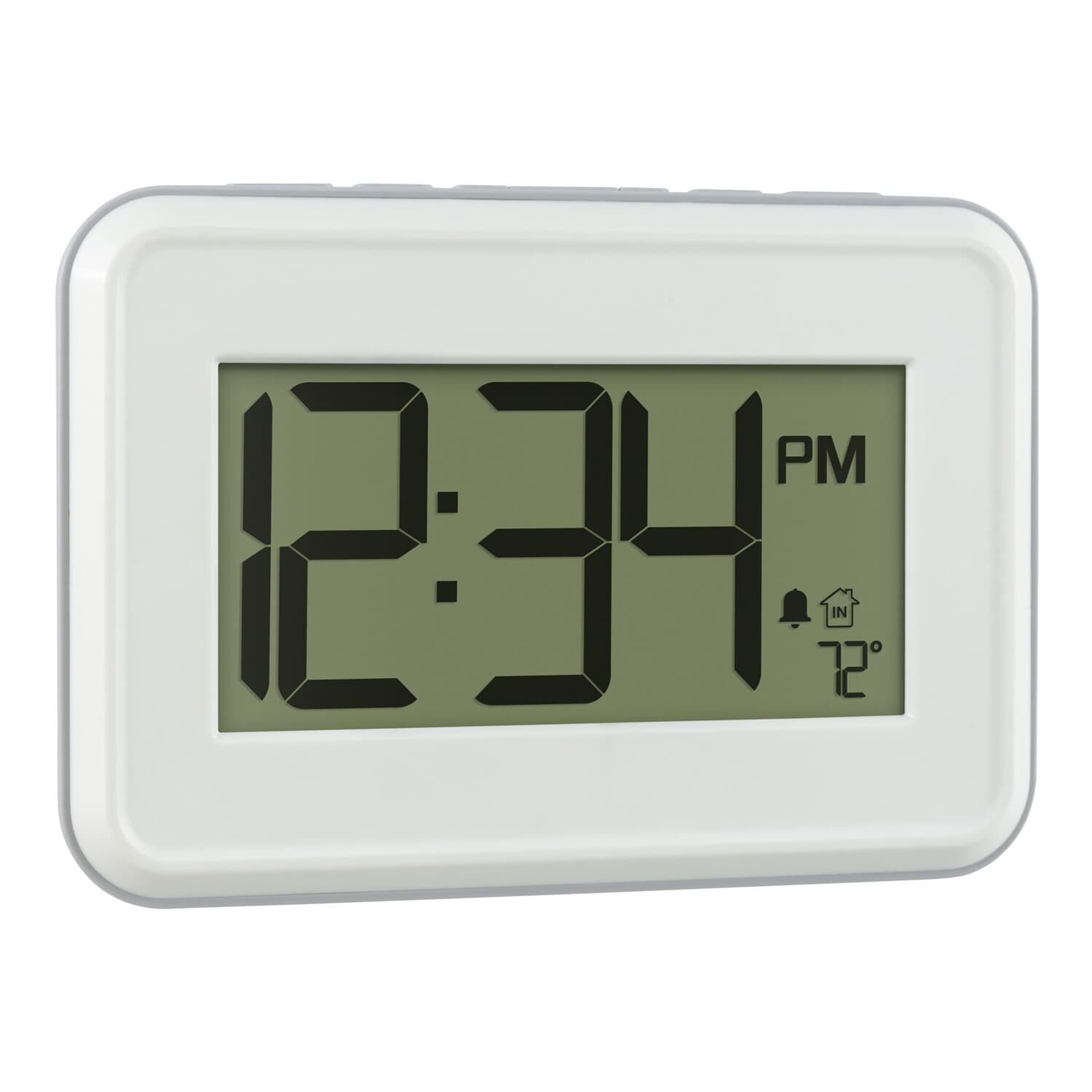513-113W La Crosse Technology Digital Wall Clock with Indoor Temp & Timer White 5