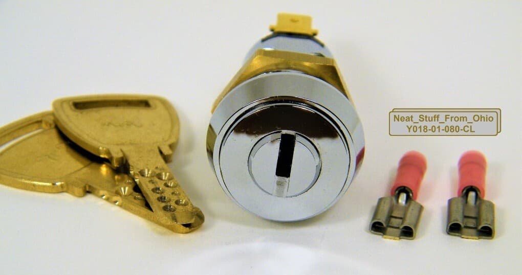 ALARM KEY SWITCH, HIGHER-SECURITY DIMPLE KEY SWITCH, MOMENTARY, SPST 4AMP@125 6