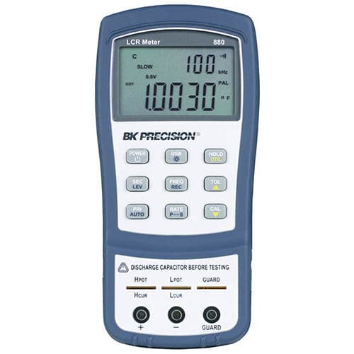 BK Precision 880 Dual-Display Handheld LCR Meter, 40,000 Count, 100kHz