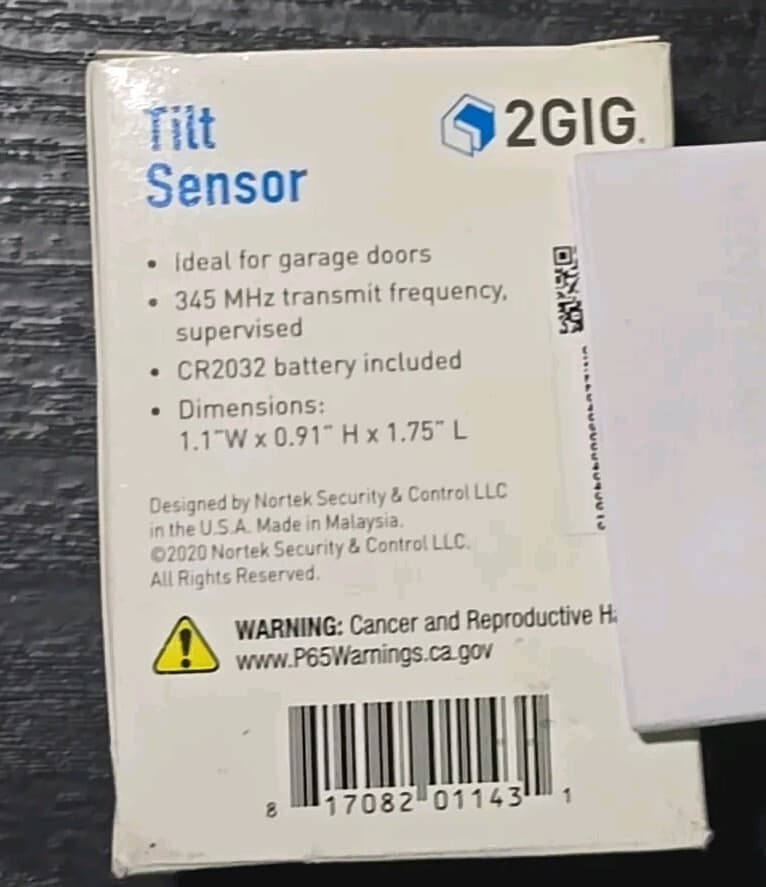 Linear / Nortek / 2GIG 2GIG-TILT1-345 345 MHz Tilt Sensor Security Alarm Systems 3