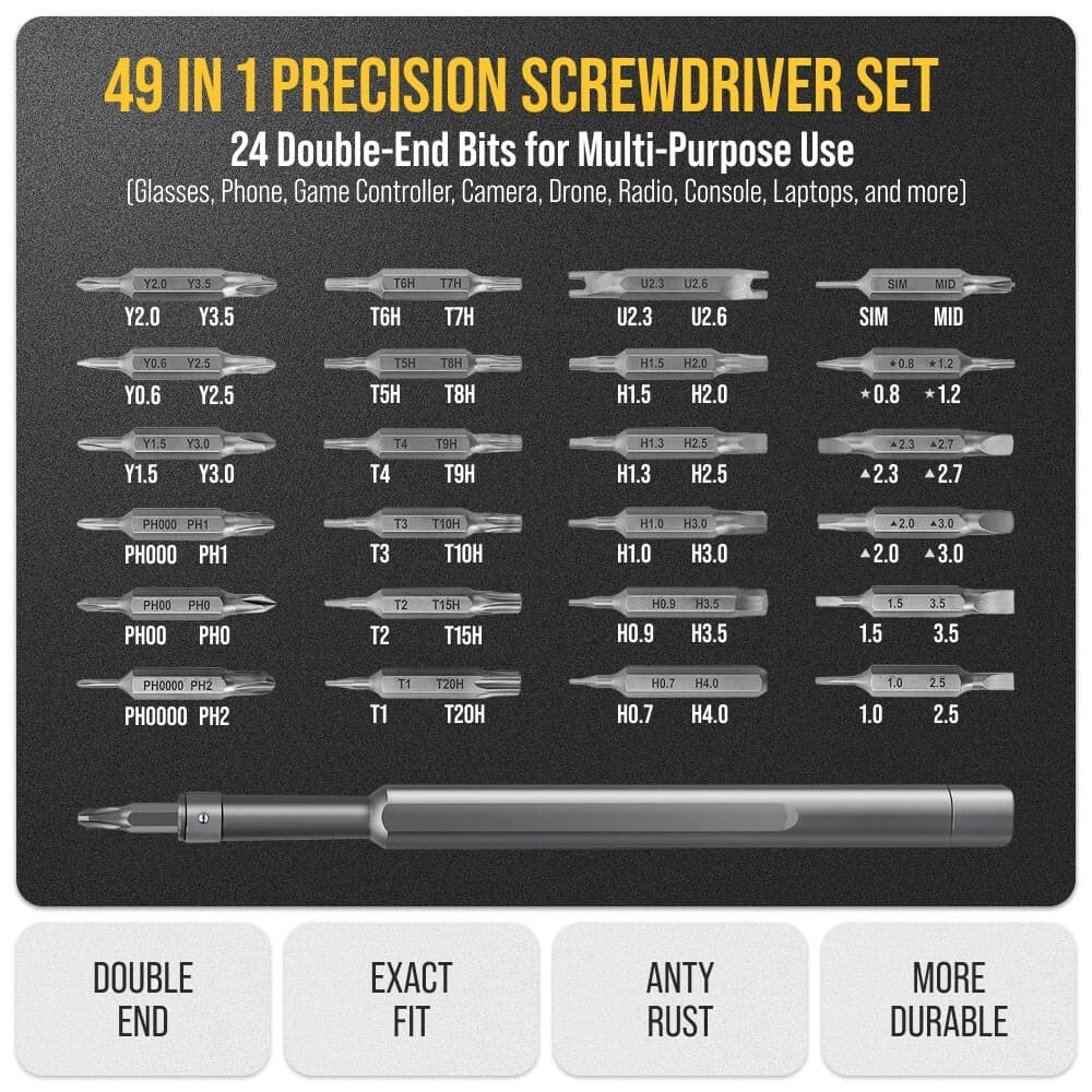 Screwdriver Set Tools For MacBook iPhone Samsung PC Tablet Laptop 49 in 1 2